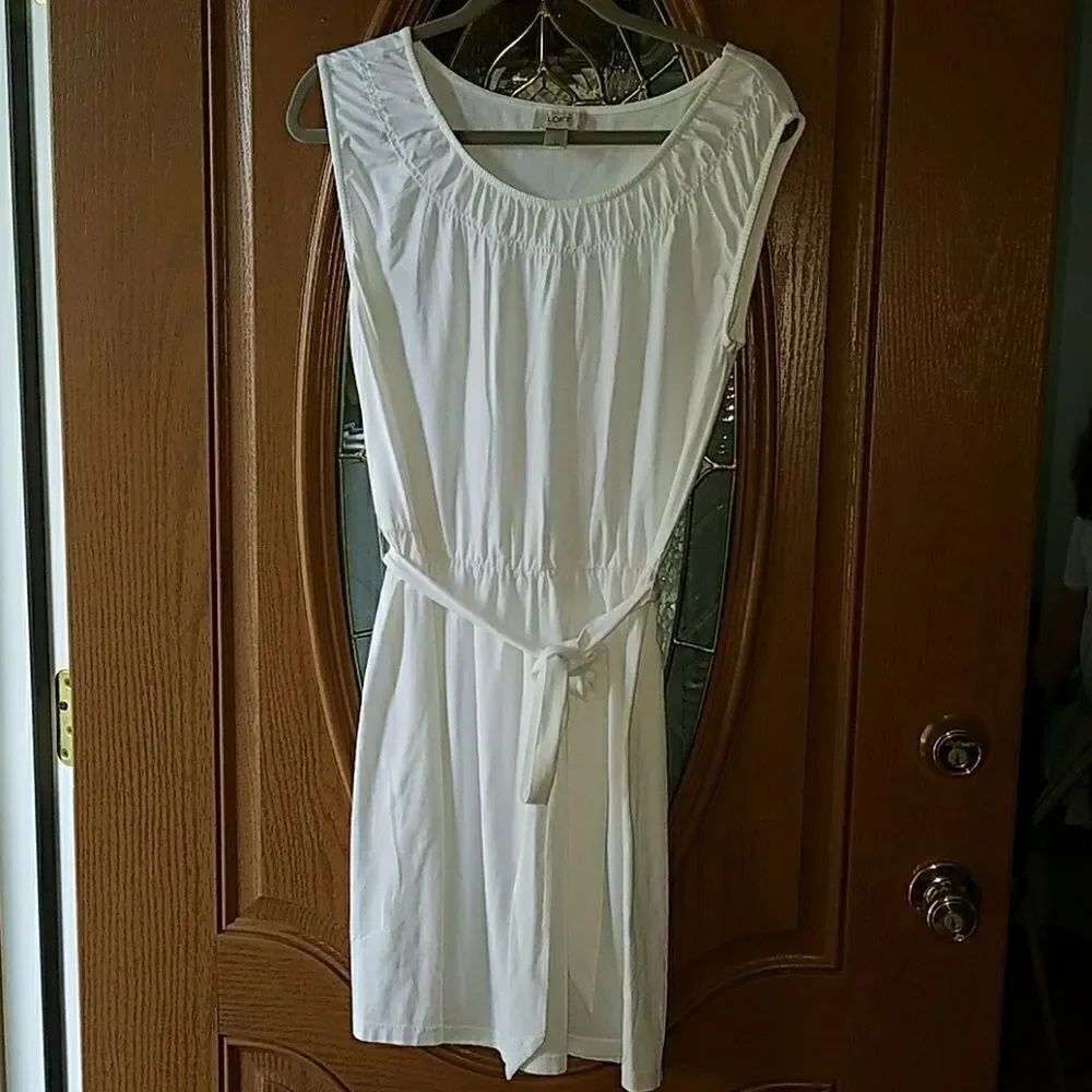 Loft white summer dress Sz S NWOT